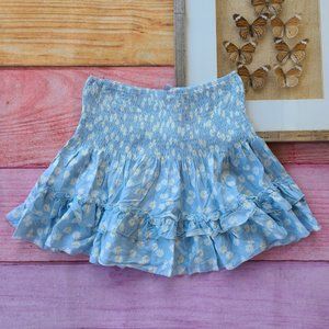 Princess Polly Floral Smocked Ruffle Mini Skirt 6